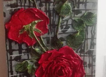 تابلو گچبری مدرن گل رز